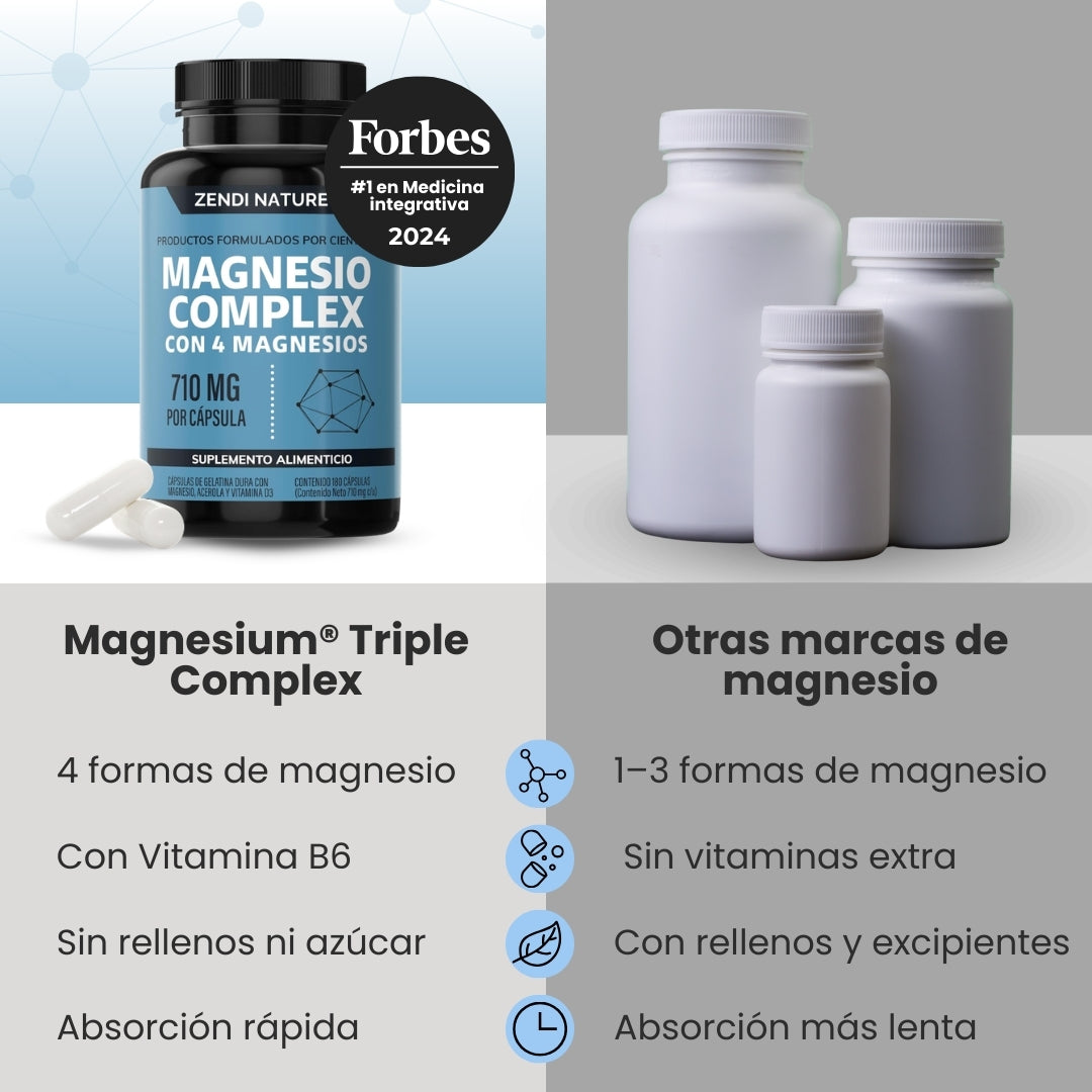 Tienda Oficial | MAGNESIO COMPLEX® 4-en-1 (Glicinato · Citrato · Gluconato · Óxido)  710mg Alta Absorción  (1 cápsula al día, mejora tu descanso en días) 🧠 Para estrés, insomnio, calambres y fatiga