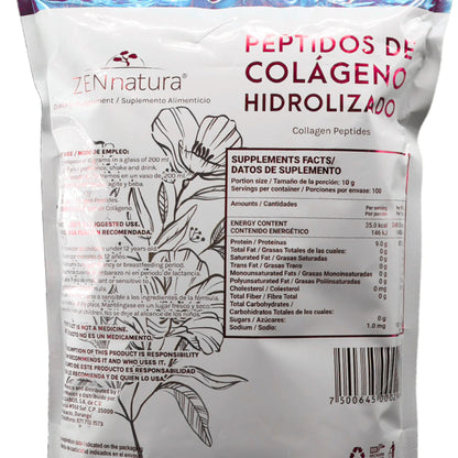 COLAGENO HIDROLIZADO EN PÉPTIDOS DE 1KG