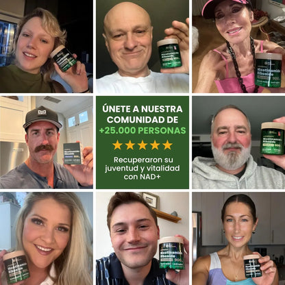 Restaura tu energía, rejuvenece tus células y potencia tu mente con NAD+ RESVERATROL, vive más y mejor