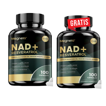 NAD+ Resveratrol 1200 mg | Hecho en EE. UU. | – Antienvejecimiento, Energía y Concentración
