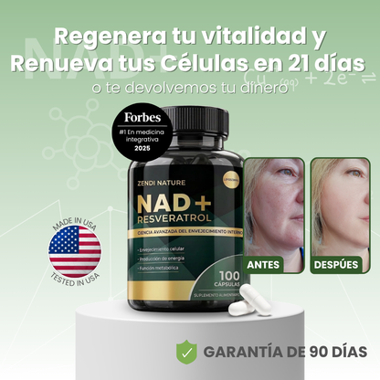 Tienda Oficial | 𝙉𝘼𝘿+® 𝙍𝙚𝙨𝙫𝙚𝙧𝙖𝙩𝙧𝙤𝙡 × 𝙌𝙪𝙚𝙧𝙘𝙚𝙩𝙞𝙣𝙖 𝟯-𝗲𝗻-𝟭 𝘼𝙙𝙫𝙖𝙣𝙘𝙚𝙙 𝘾𝙚𝙡𝙡 𝗦𝘂𝗽𝗽𝗼𝗿𝘁👨‍⚕️ Para metabolismo lento, estrés oxidativo, fatiga, envejecimiento celular y bajo rendimiento