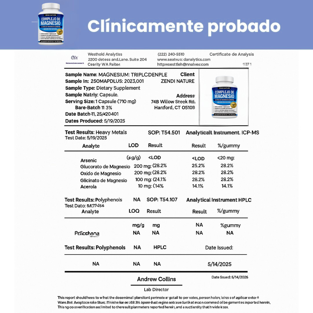 Complejo de Magnesio- optimiza tu rendimiento físico y mental y relaja tus músculos