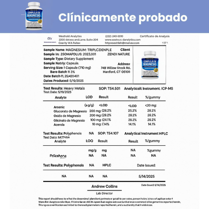 Complejo de Magnesio- optimiza tu rendimiento físico y mental y relaja tus músculos