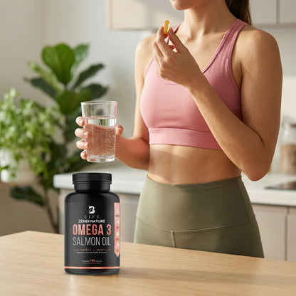 B Life Omega 3 Aceite Puro De Salmón | 90 Cápsulas | Máxima concentración de EPA y DHA | Omega 3 Salmon Oil.