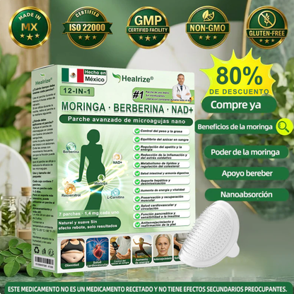 Tienda Oficial | 𝐻𝑒𝑎𝑙𝑟𝑖𝑧𝑒® 𝑴𝒐𝒓𝒊𝒏𝒈𝗮 · 𝐁𝐞𝐫𝐛𝐞𝐫𝐢𝐧𝐞 × 𝙉𝘼𝐃+ 𝟏2-en-1 𝗔𝗱𝘃𝗮𝗻𝗰𝗲𝗱 𝙉𝙖𝙣𝙤 𝙈𝙞𝙘𝙧𝙤𝙣𝙚𝙚𝐝𝐥𝐞 𝐏𝐚𝑡𝑐𝚑 🇲🇽 (Solo una vez al día, cambios visibles en 7 días) 👨‍⚕️ Para obesidad, piel flácida, diabetes, apnea del sueño, problemas articulares y más💝
