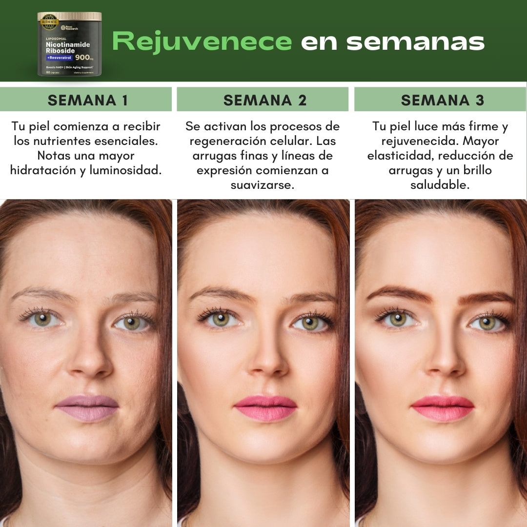 Restaura tu energía, rejuvenece tus células y potencia tu mente con NAD+ RESVERATROL, vive más y mejor
