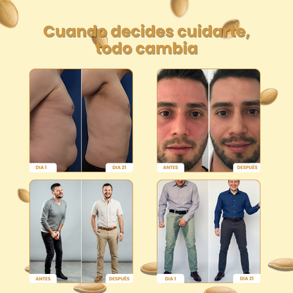 Tienda Oficial | VIVONU® Semilla de Calabaza + Palmito 1000 mg · Fórmula Avanzada de Bienestar Masculino  (Uso diario, cambios progresivos en 7 días) 👨‍⚕️ Apoya salud urinaria, descanso nocturno y vitalidad masculina