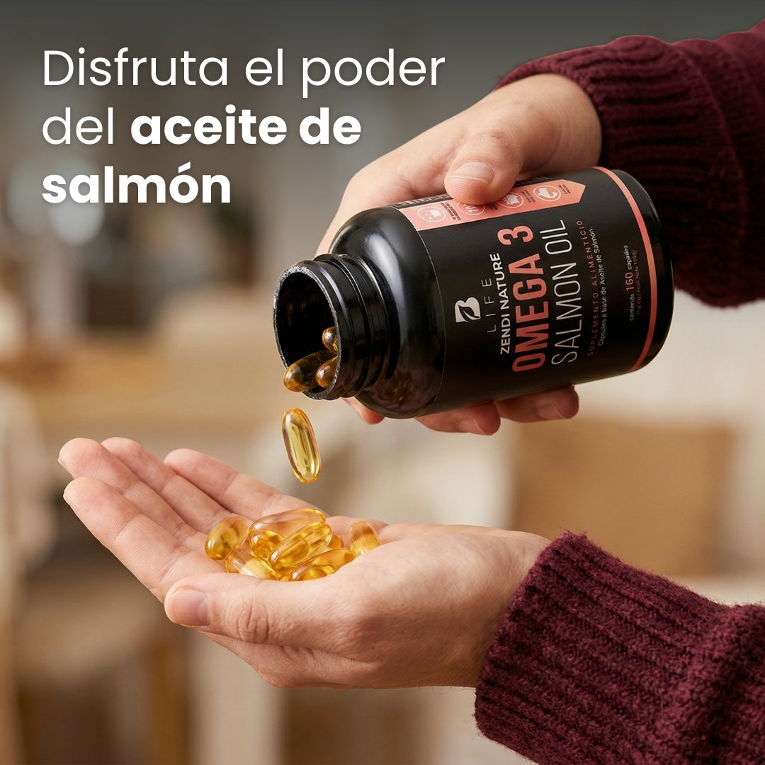 B Life Omega 3 Aceite Puro De Salmón | 90 Cápsulas | Máxima concentración de EPA y DHA | Omega 3 Salmon Oil.
