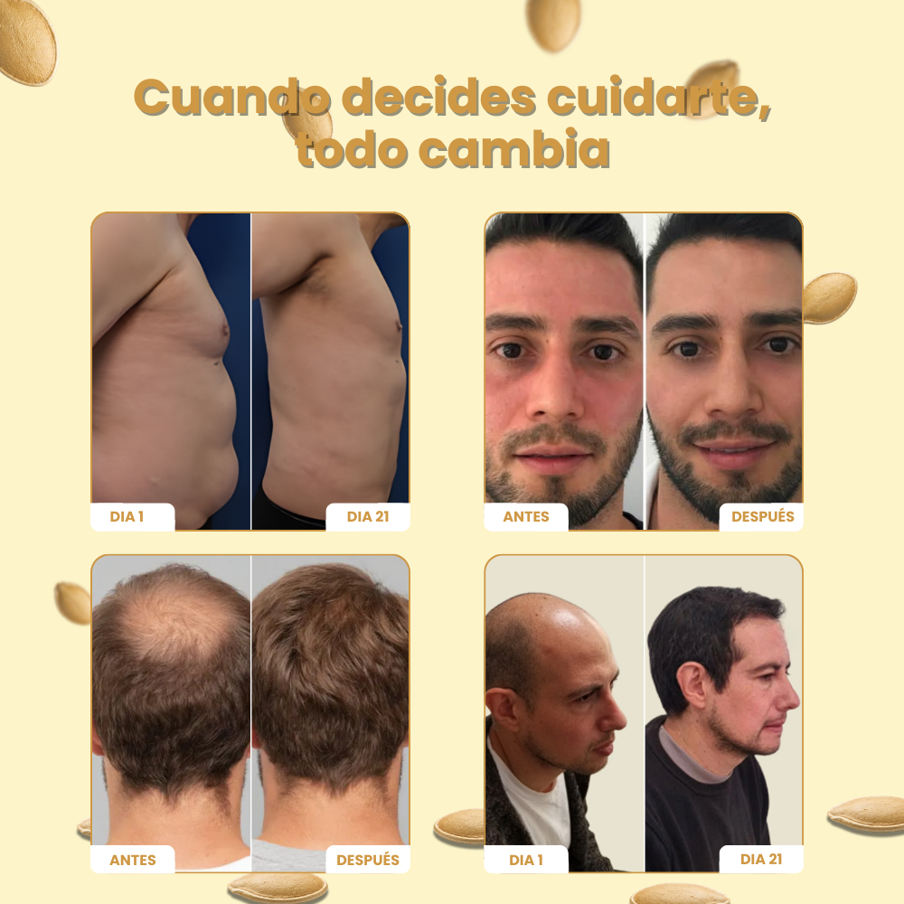 Tienda Oficial | VIVONU® Fórmula Masculina Avanzada · Semilla de Calabaza + Palmito  (Apoyo diario, cambios en 21 días) 👨‍⚕️ Para hombres con interrupciones nocturnas, molestias urinarias y bajo descanso