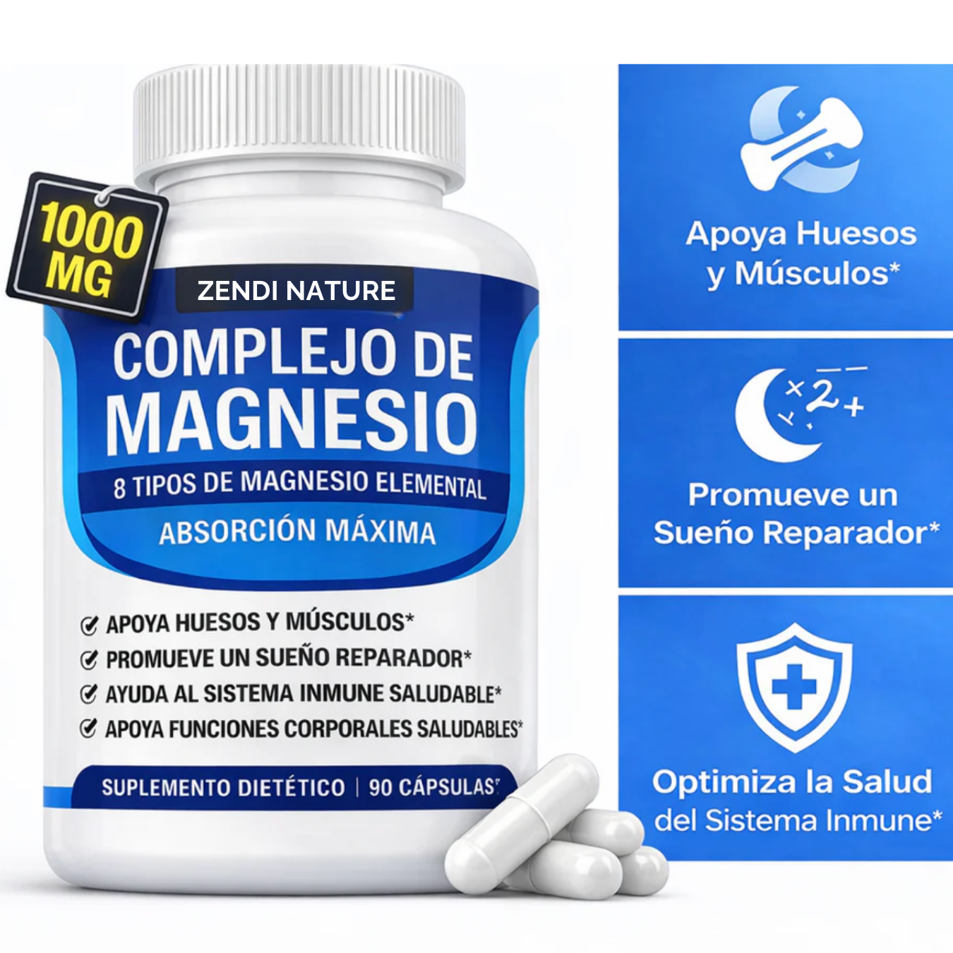 Complejo de Magnesio- optimiza tu rendimiento físico y mental y relaja tus músculos