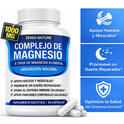 Complejo de Magnesio- optimiza tu rendimiento físico y mental y relaja tus músculos