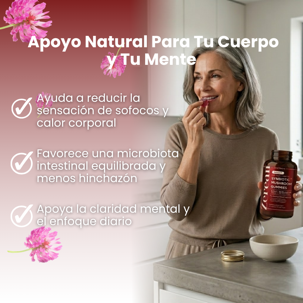 ZEREAN BALANCE™ | Fórmula Sinbiótica + Hongos Funcionales 3-en-1 para Equilibrio Hormonal y Menopausia