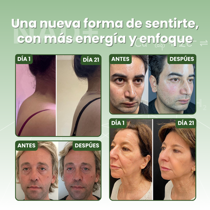 Tienda Oficial | 𝙉𝘼𝘿+® 𝙍𝙚𝙨𝙫𝙚𝙧𝙖𝙩𝙧𝙤𝙡 × 𝙌𝙪𝙚𝙧𝙘𝙚𝙩𝙞𝙣𝙖 𝟯-𝗲𝗻-𝟭 𝘼𝙙𝙫𝙖𝙣𝙘𝙚𝙙 𝘾𝙚𝙡𝙡 𝗦𝘂𝗽𝗽𝗼𝗿𝘁👨‍⚕️ Para metabolismo lento, estrés oxidativo, fatiga, envejecimiento celular y bajo rendimiento