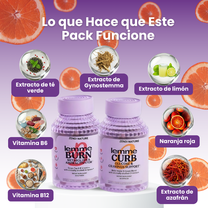 Lemme Burn y Lemme Curb de Zendi Nature™ | Empieza hoy a transformar tu peso con un enfoque más simple, equilibrado y sostenible