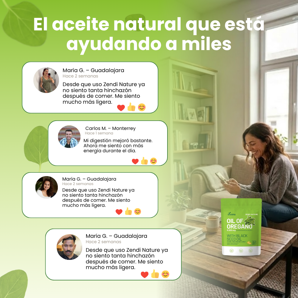 VIVONU® Aceite de Orégano + Semilla Negra🌿 (Solo 2 cápsulas al día, cambios desde el dia 1) 🔥 Para inflamación, digestión, antojos, mal aliento y más)