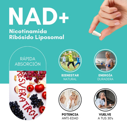 NAD+ QUERCETINA Y RESVERATROL | Restaura tu energía celular, detén el envejecimiento y recupera la vitalidad de tus 30s