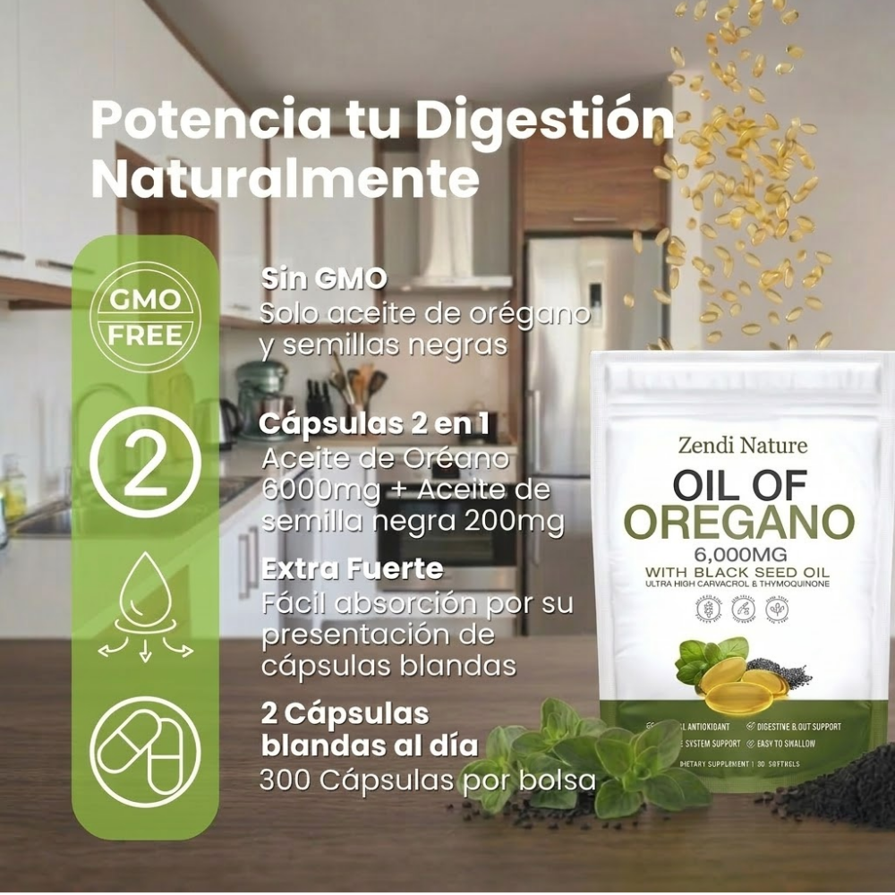 Aceite de Oregano | Recupera Tu Bienestar Digestivo, Desinflama tu Panza y Obtén tu Energía Diaria De Forma Natural Desde el Primer Día