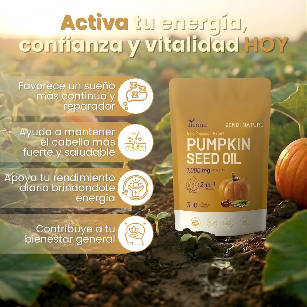 Tienda Oficial | VIVONU® Fórmula Masculina Avanzada · Semilla de Calabaza + Palmito  (Apoyo diario, cambios en 21 días) 👨‍⚕️ Para hombres con interrupciones nocturnas, molestias urinarias y bajo descanso