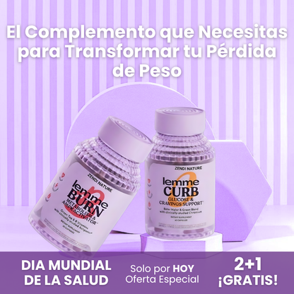 Lemme Burn y Lemme Curb de Zendi Nature™ | Empieza hoy a transformar tu peso con un enfoque más simple, equilibrado y sostenible