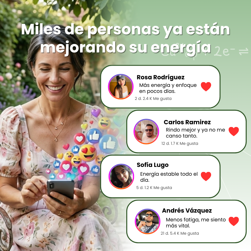 Tienda Oficial | 𝙉𝘼𝘿+® 𝙍𝙚𝙨𝙫𝙚𝙧𝙖𝙩𝙧𝙤𝙡 × 𝙌𝙪𝙚𝙧𝙘𝙚𝙩𝙞𝙣𝙖 𝟯-𝗲𝗻-𝟭 𝘼𝙙𝙫𝙖𝙣𝙘𝙚𝙙 𝘾𝙚𝙡𝙡 𝗦𝘂𝗽𝗽𝗼𝗿𝘁👨‍⚕️ Para metabolismo lento, estrés oxidativo, fatiga, envejecimiento celular y bajo rendimiento