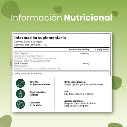 Aceite de Oregano | Recupera Tu Bienestar Digestivo, Desinflama tu Panza y Obtén tu Energía Diaria De Forma Natural Desde el Primer Día