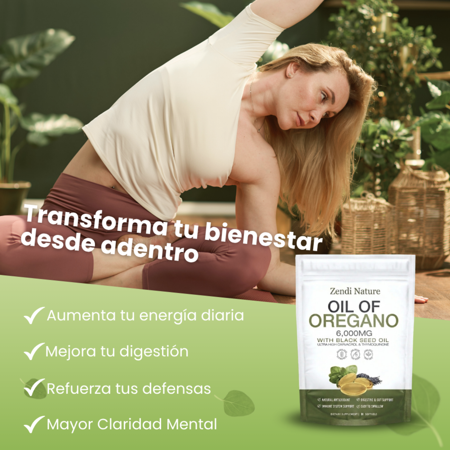 Aceite de Oregano | Recupera Tu Bienestar Digestivo, Desinflama tu Panza y Obtén tu Energía Diaria De Forma Natural Desde el Primer Día