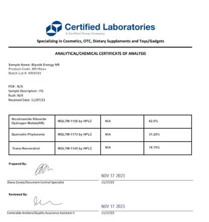 Restaura tu energía, rejuvenece tus células y potencia tu mente con NAD+ RESVERATROL, vive más y mejor