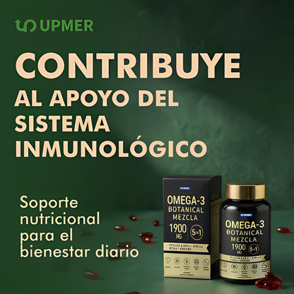 Tienda Oficial | Omega 3 Premium 5 en 1 🐟 1900 mg Ultra Potente (EPA + DHA)  | Energía, enfoque mental y bienestar diario en 21 días ⚡ Alta pureza de salmón salvaje