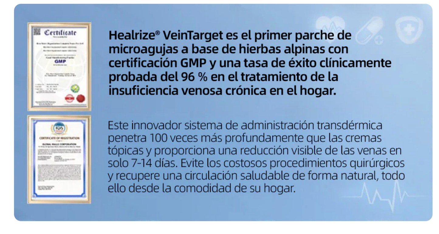 Tienda Oficial | 𝐻𝑒𝑎𝑙𝑟𝑖𝑧𝑒® Piernas Ligeras 12-en-1 🩹 Advanced Nano Microneedle Patch 🇲🇽 (Una vez al día · resultados en 7 días) 👨‍⚕️ Para várices, Reduce arañitas, mejora circulación, alivia piernas cansadas  y esa pesadez que no te deja estar cómoda 💝