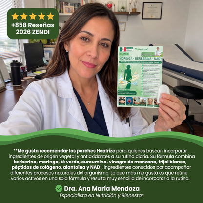 Tienda Oficial | Healrize® 2026 Parche Adelgazante 12-en-1 con Moringa · Berberina × NAD+ 🇲🇽 (Controla el apetito, regula el azucar, previene la diabetes, desaparece tu flacides mientras duermes)