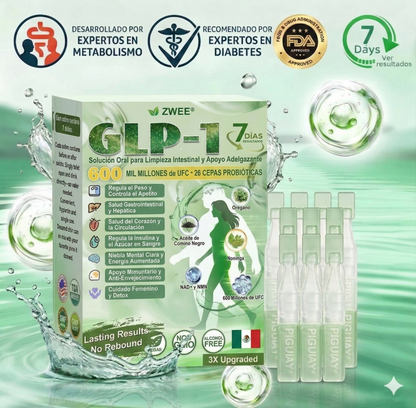 Tienda Oficial | ZWEEN® GLP-1 Oral 💊 12-en-1 Formula Avanzada 🇲🇽 (Solo 1 al día, cambios visibles en 7 días) 👨‍⚕️ Control de apetito, metabolismo, grasa corporal, apnea del sueño, problemas articulares y más 💝