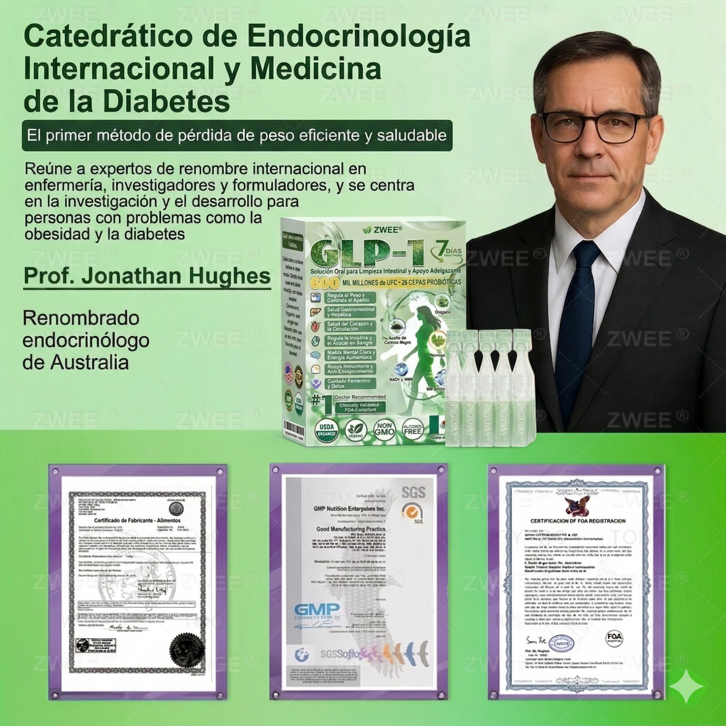 Tienda Oficial | ZWEEN® GLP-1 Oral 💊 12-en-1 Formula Avanzada 🇲🇽 (Solo 1 al día, cambios visibles en 7 días) 👨‍⚕️ Control de apetito, metabolismo, grasa corporal, apnea del sueño, problemas articulares y más 💝