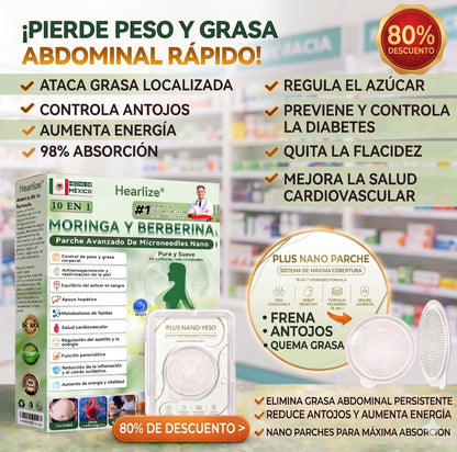 Tienda Oficial | Healrize® Moringa · Berberine × NAD+ 12-en-1 Advanced Nano Microneedle Patch 🇲🇽 (Solo una vez al día, cambios visibles en 7 días)