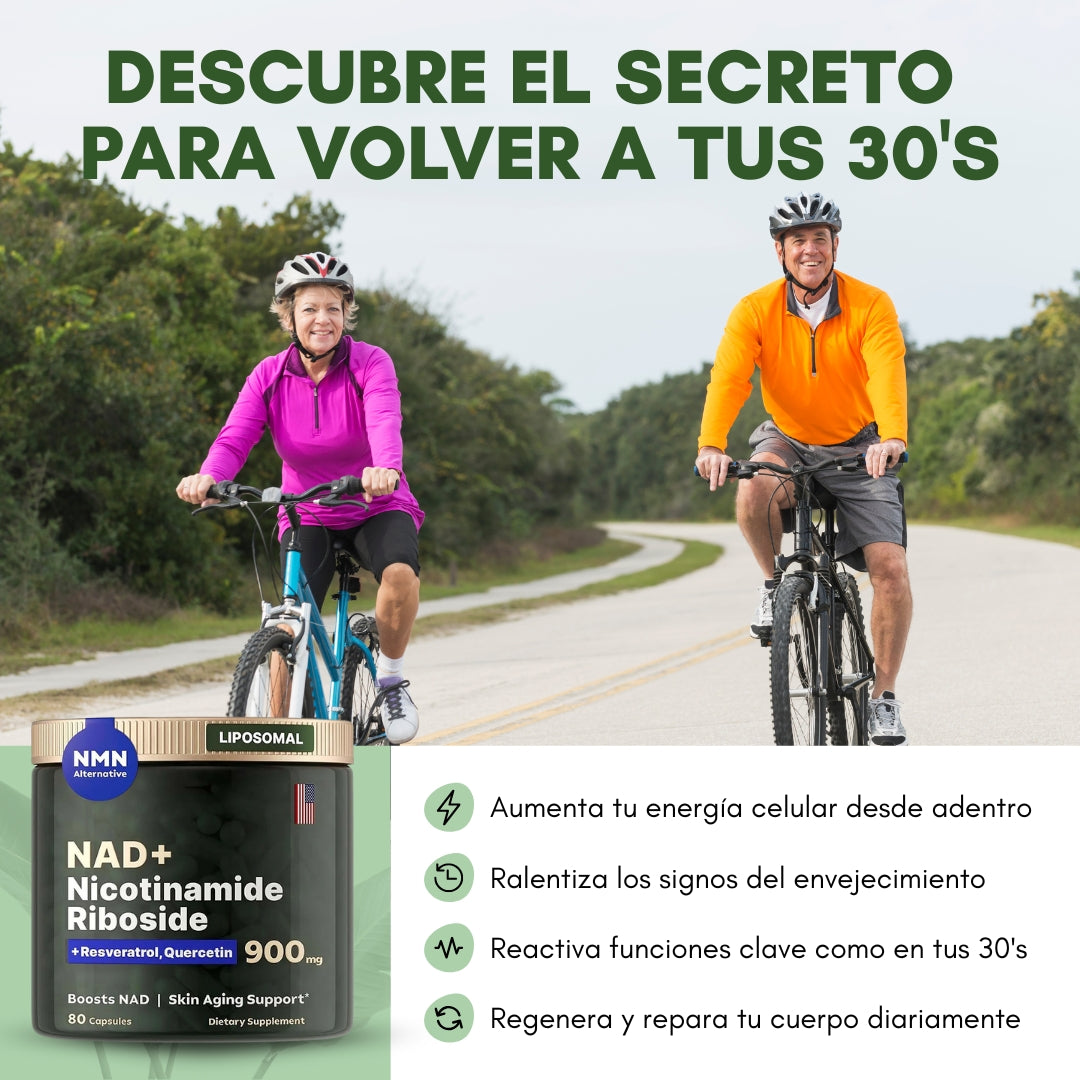 NAD+ RESVERATROL | Restaura tu energía celular, detén el envejecimiento y recupera la vitalidad de tus 30s