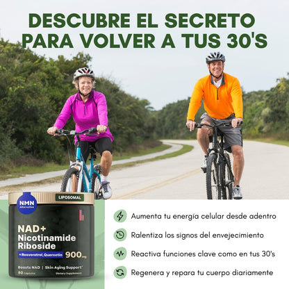 NAD+ RESVERATROL | Restaura tu energía celular, detén el envejecimiento y recupera la vitalidad de tus 30s