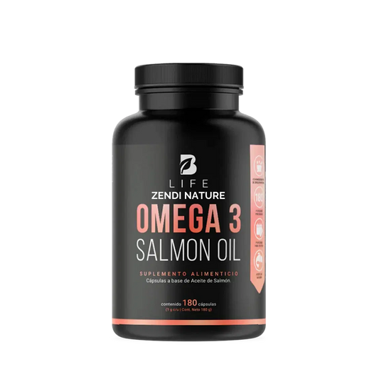 B Life Omega 3 Aceite Puro De Salmón | 90 Cápsulas | Máxima concentración de EPA y DHA | Omega 3 Salmon Oil.