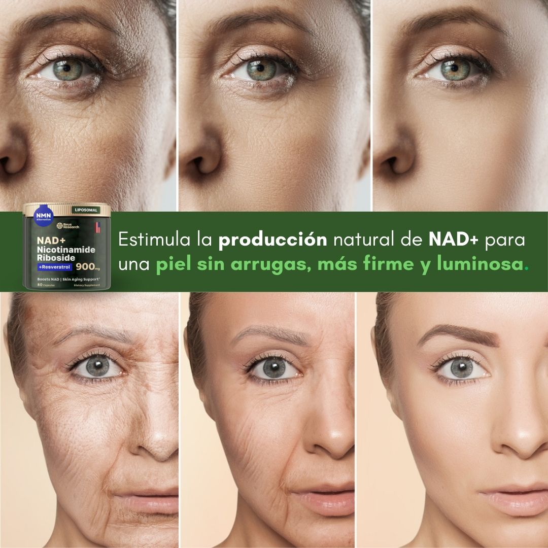Restaura tu energía, rejuvenece tus células y potencia tu mente con NAD+ RESVERATROL, vive más y mejor